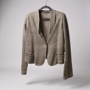 Women’s Minimalist Tandem Blazer Slim Fit 36 Grey Small Made in Italy